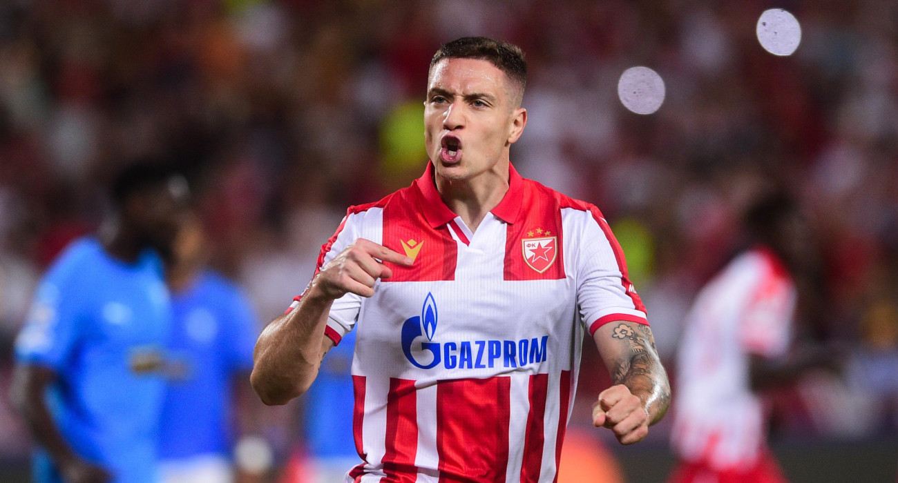 Ο Μπρούνο Ντουάρτε του Ερυθρού Αστέρα / Πηγή: David Damnjanovic / DeFodi Images / DeFodi via Getty Images