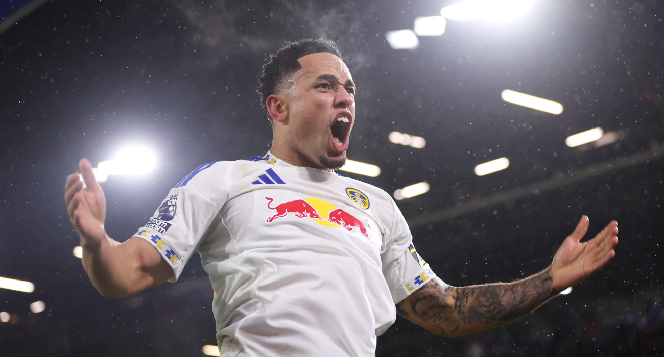 Ο Νόα Οκαφόρ... εκστασιασμένος μετά το γκολ ισοφάρισης κόντρα στην Τσέλσι / Πηγή: Getty Images