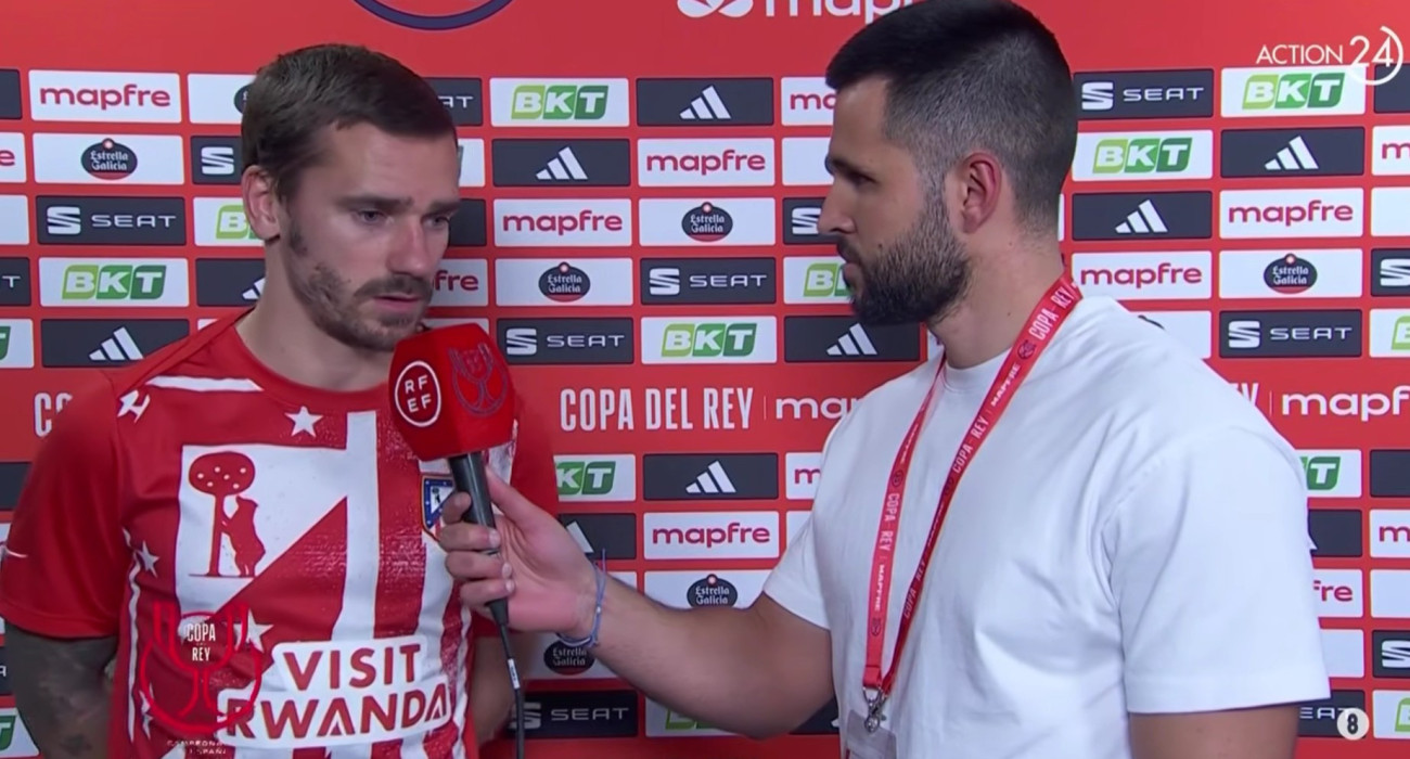 Ο Αντουάν Γκριεζμάν στην κάμερα του Athletiko / Screenshot