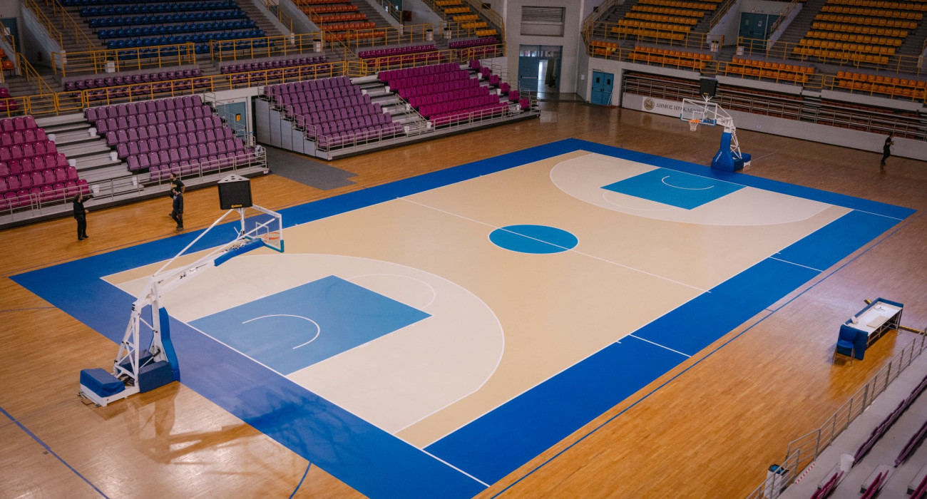 Το ανανεωμένο παρκέ στα «Δύο Αοράκια» ενόψει του Final 8 του Κυπέλλου Ελλάδας