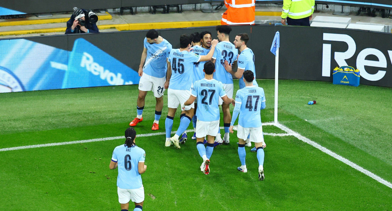 Οι πανηγυρισμοί στο δεύτερο γκολ της Σίτι / Πηγή: Imago