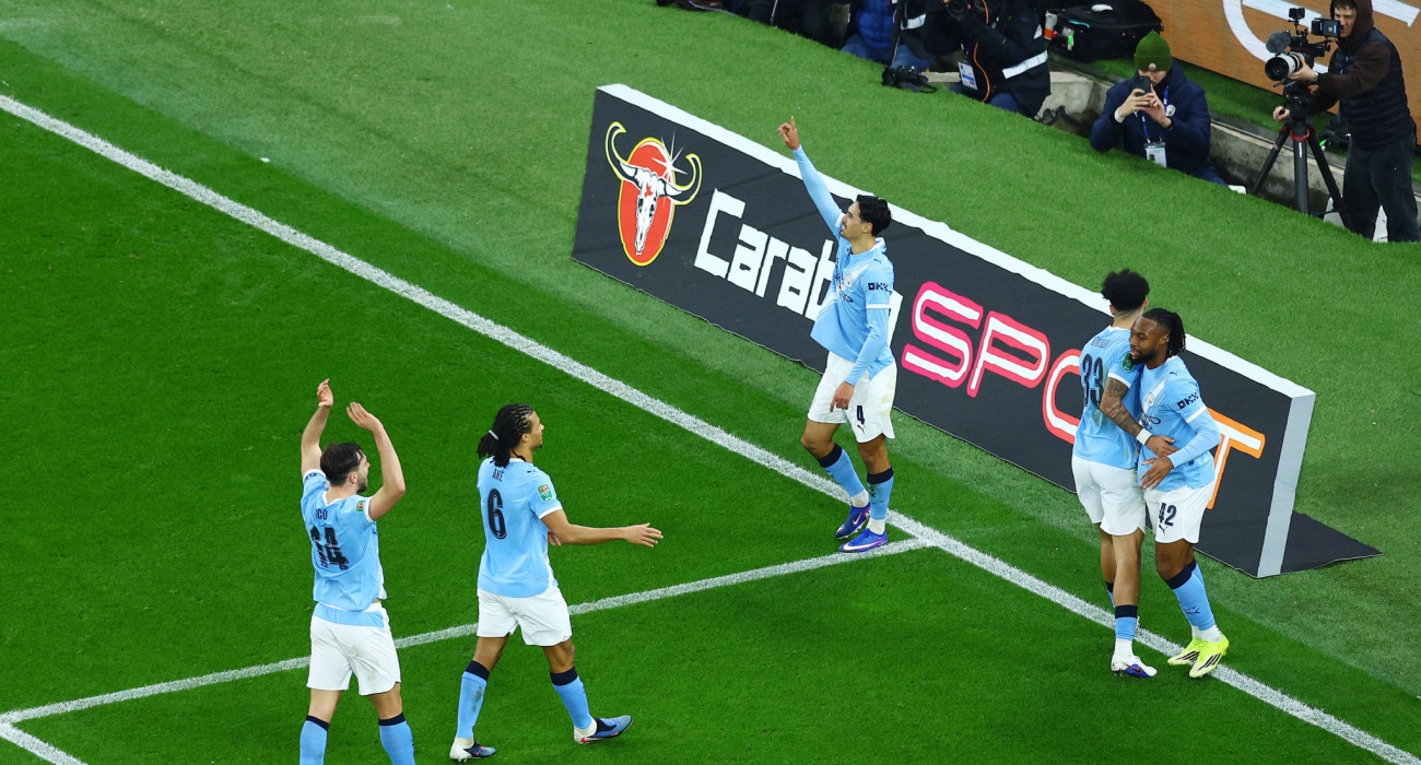 Οι πανηγυρισμοί των «πολιτών» μετά το τρίτο γκολ / Πηγή: Imago