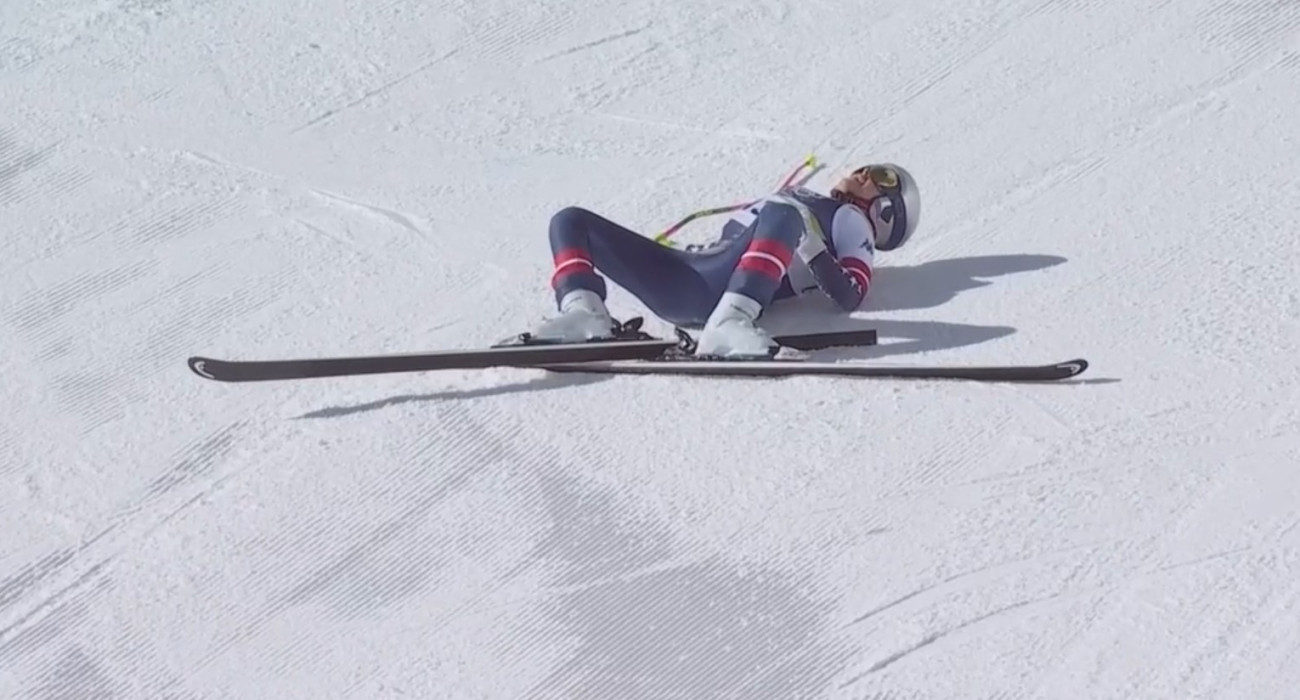 Η Λίντσεϊ Βον στην πτώση της στους Ολυμπιακούς Αγώνες / Πηγή: Glomex