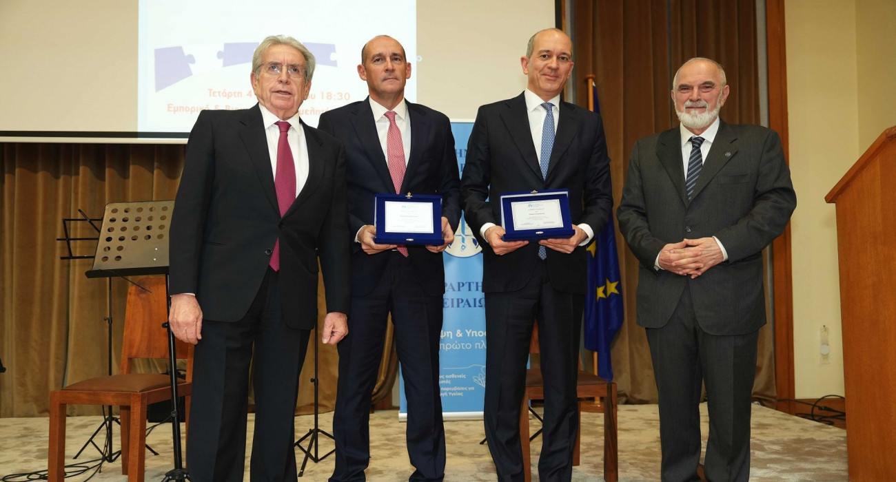 Παναγιώτης και Γιώργος Αγγελόπουλος βραβεύθηκαν από την Ελληνική Αντικαρκινική Εταιρεία/olympiacosbc