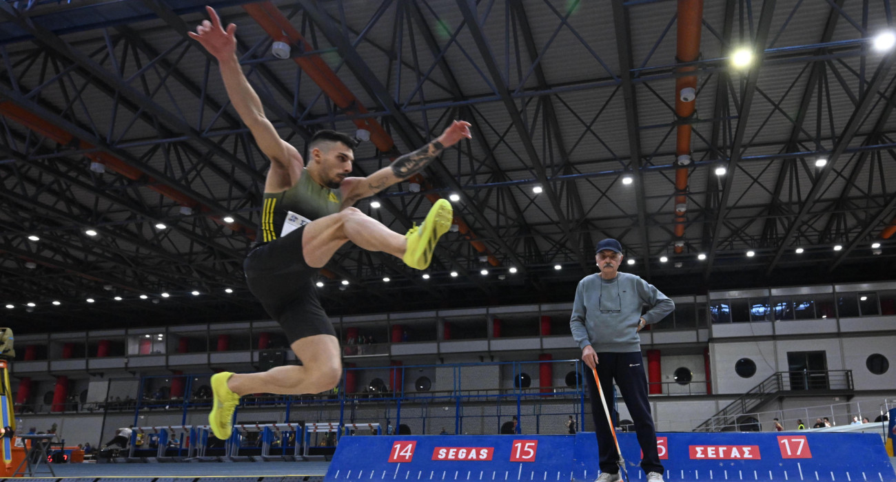 Ο Αντώνης Πανταζής στην ημερίδα κλειστού στίβου στην Παιανία / Πηγή: Eurokinissi