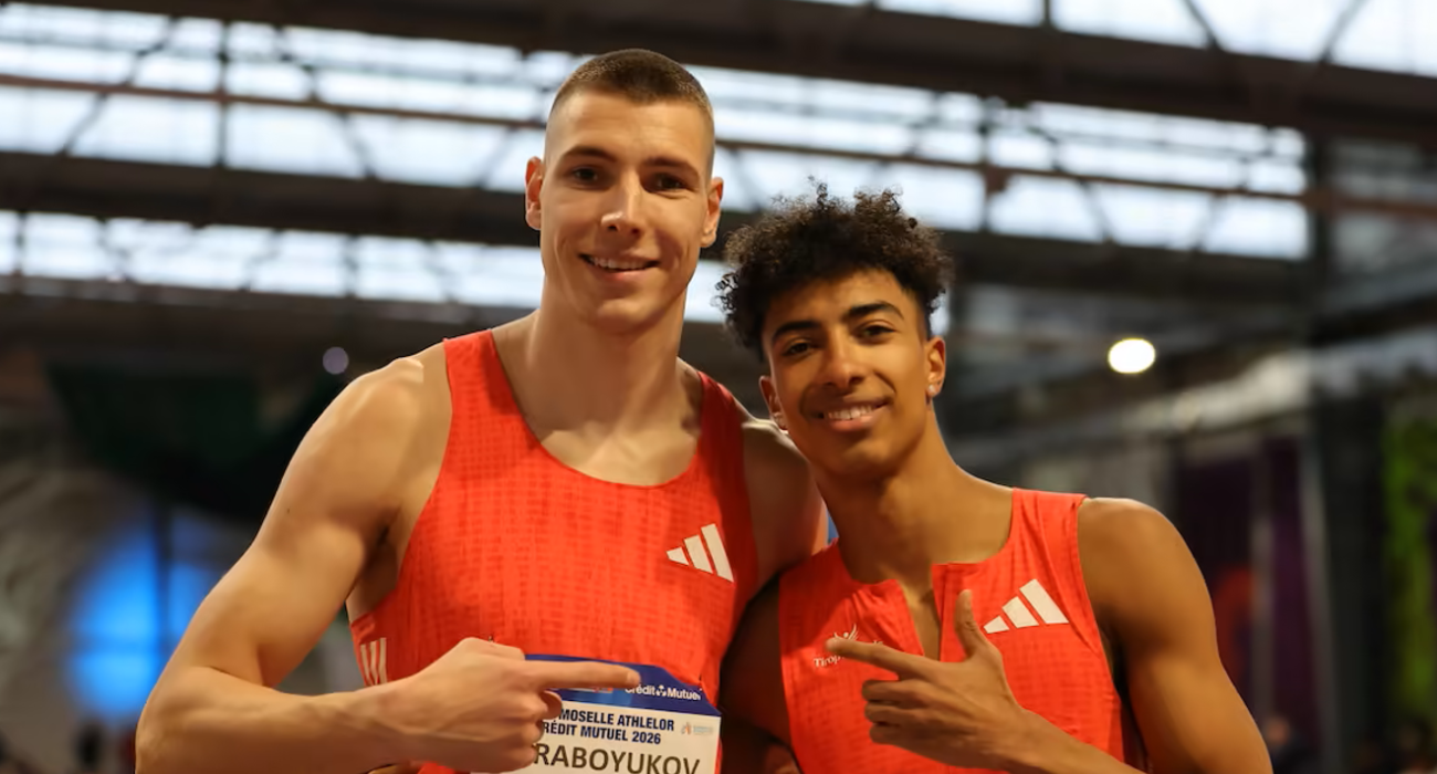 Ο Σαραμπογιούκοφ και ο Φουρλάνι μετά τον αγώνα στο Μετς / Πηγή: European Athletics / James Rhodes