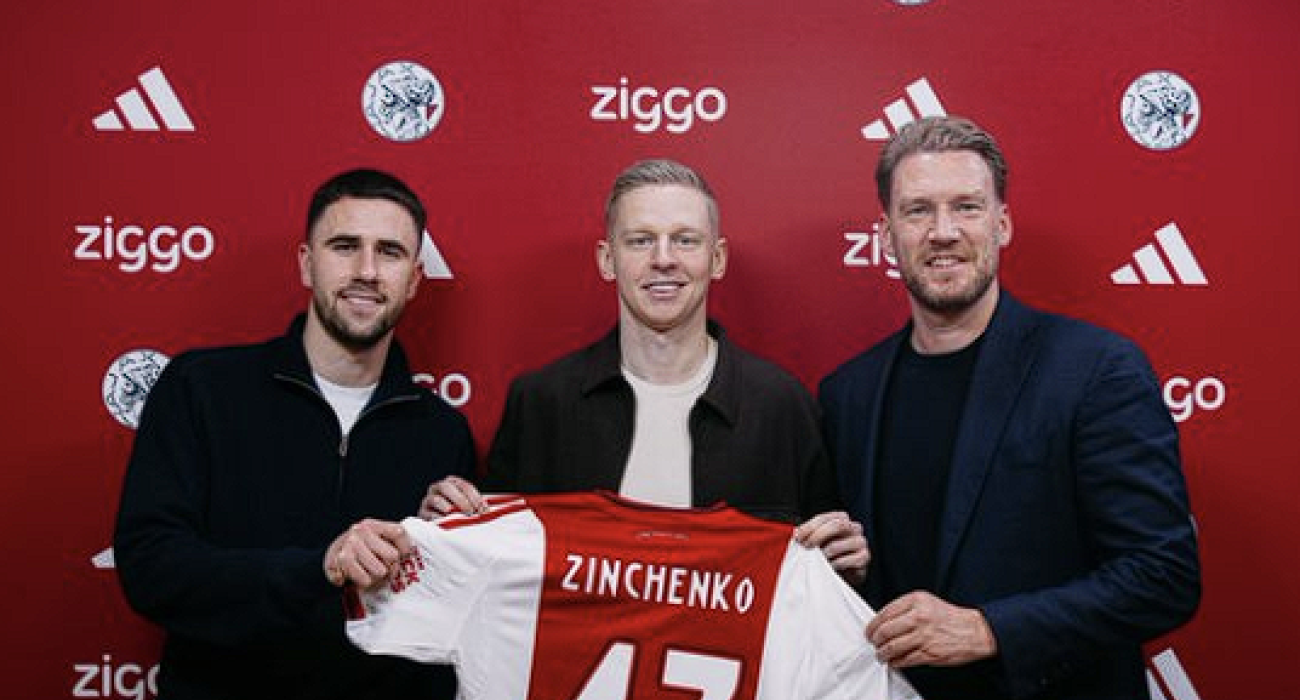 Ο Ολεξάντερ Ζιντσένκο κατά την παρουσίαση του στον Άγιαξ / Screenshot (@AFCAjax)