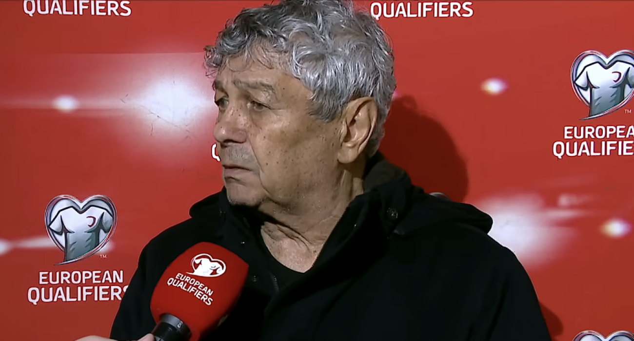 Ο Μιρτσέα Λουτσέσκου μετά από αγώνα της εθνικής Ρουμανίας / Screenshot