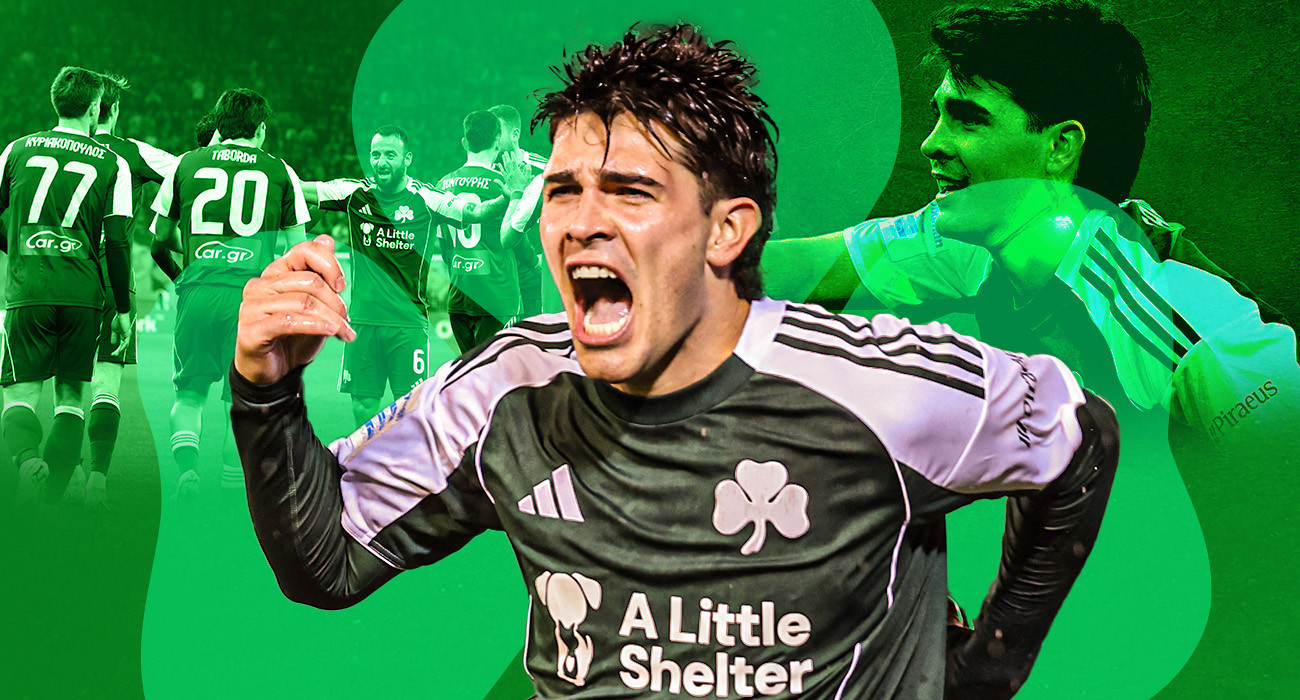 Ο Βισέντε Ταμπόρδα πανηγυρίζει το γκολ του κόντρα στον Ολυμπιακό / Image Μάνος Περδικάκης