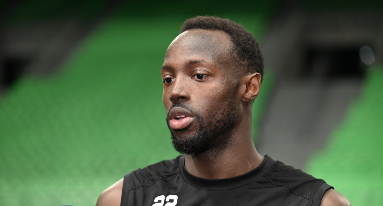 Ο Τζέριαν Γκραντ παραχωρεί δηλώσεις στη media day του Παναθηναϊκού, Πηγή: Vaggelis Stolis