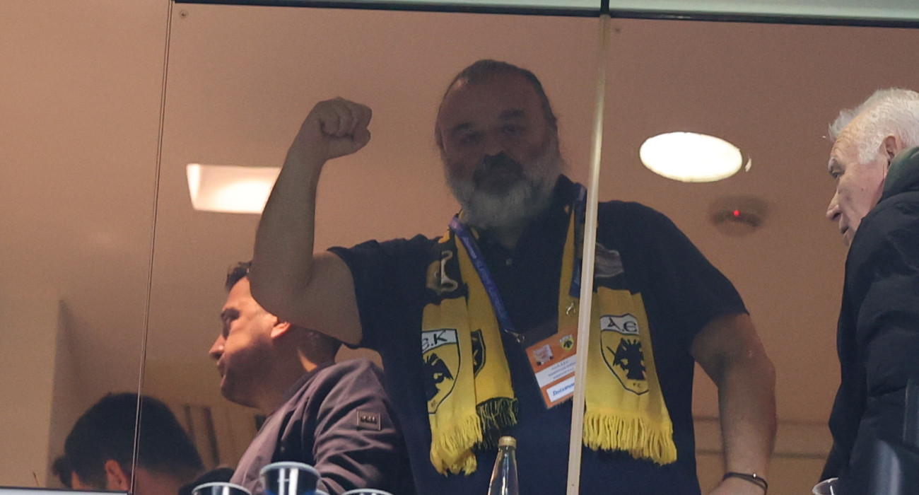 Ο Μάριος Ηλιόπουλος στο ΠΑΟΚ-ΑΕΚ / Πηγή: Intime