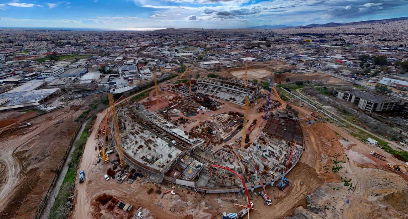 Εργασίες ανέργεσης του γηπέδου του Παναθηναϊκού στον Βοτανικό / Πηγή: Intime