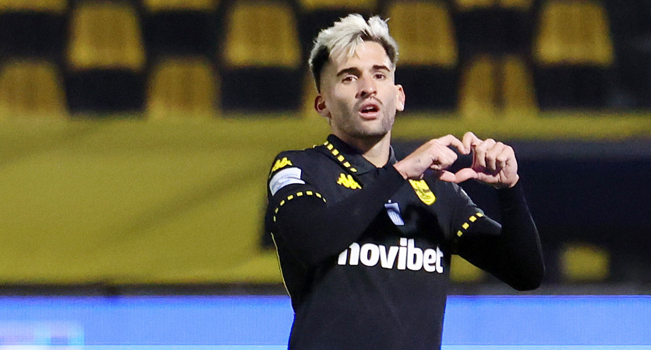 Ο Γκαρέ πανηγυρίζει το γκολ με την Κηφισιά/ Πηγή: Intime