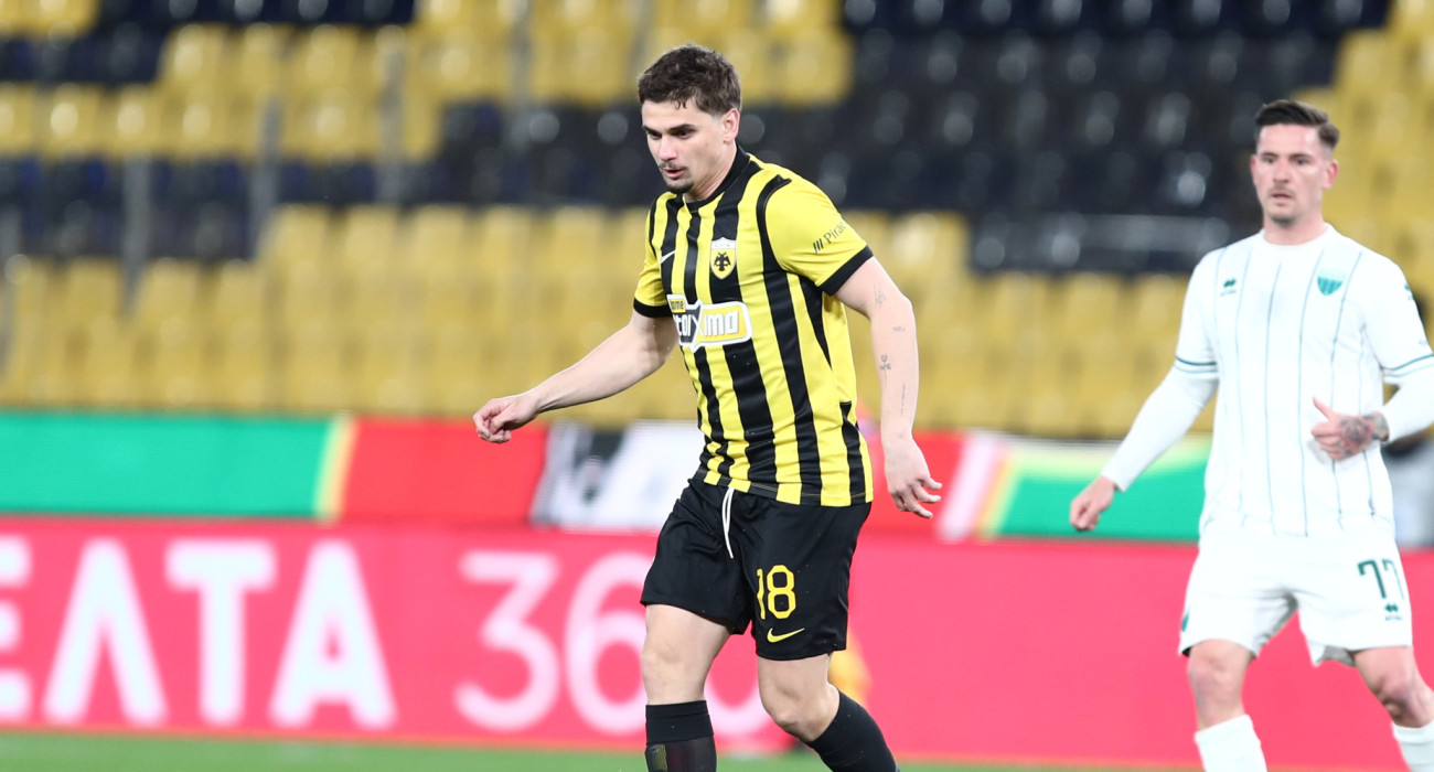 Ο Ραζβάν Μαρίν στον αγώνα της ΑΕΚ με τον Λεβαδειακό / Πηγή: Intime