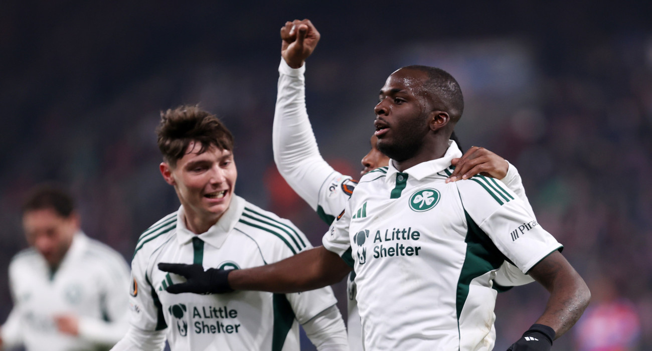 Ο Ανδρέας Τεττέη πανηγυρίζει το γκολ του κόντρα στη Βικτόρια Πλζεν / Πηγή: Intime