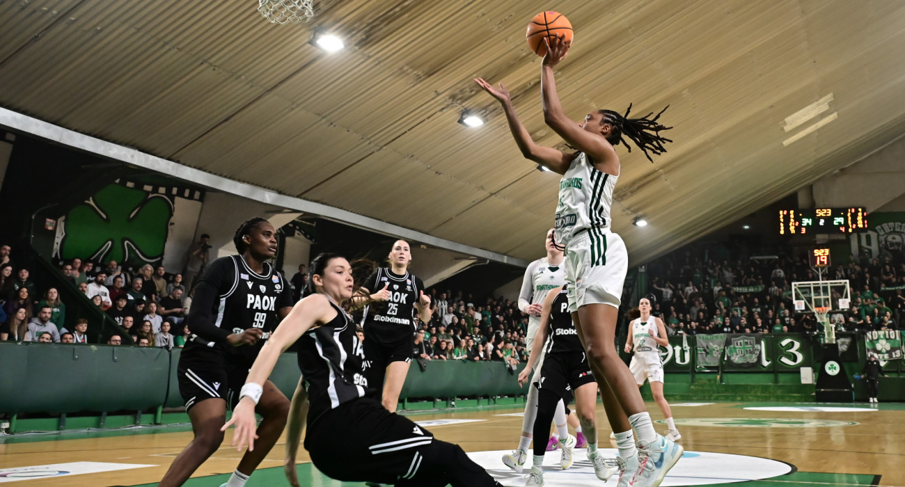 Στιγμιότυπο από την αναμέτρηση Παναθηναϊκός - ΠΑΟΚ / Πηγή: Eurokinissi