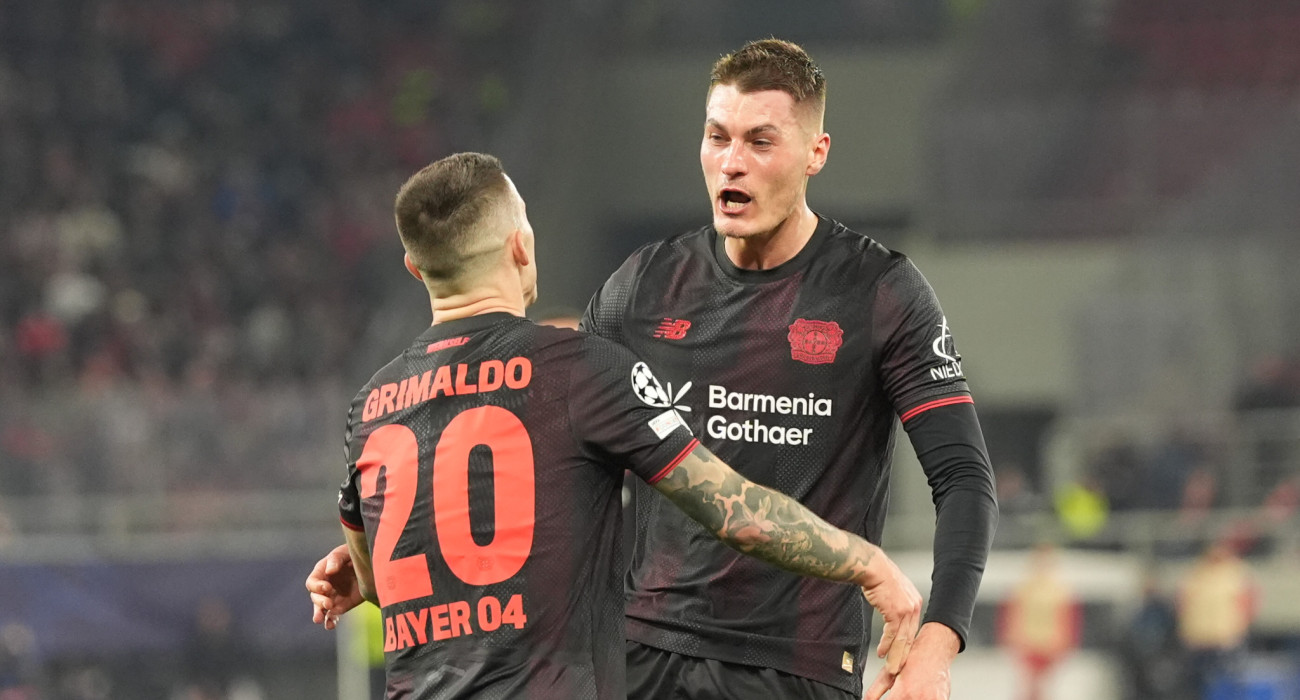 Ο Πάτρικ Σικ πανηγυρίζει το δεύτερο γκολ του απέναντι στον Ολυμπιακό / Πηγή: Eurokinissi