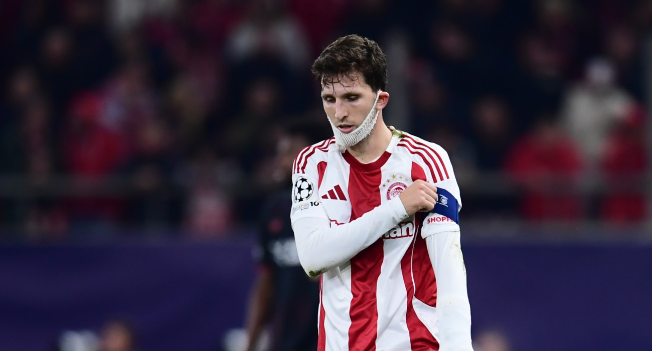 Ο Παναγιώτης Ρέτσος στον αγώνα με τη Λεβερκούζεν / Πηγή: Eurokinissi