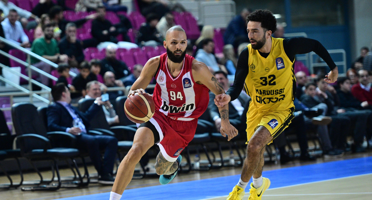 Στιγμιότυπο από την αναμέτρηση Μαρούσι - Ολυμπιακός / Πηγή: Eurokinissi