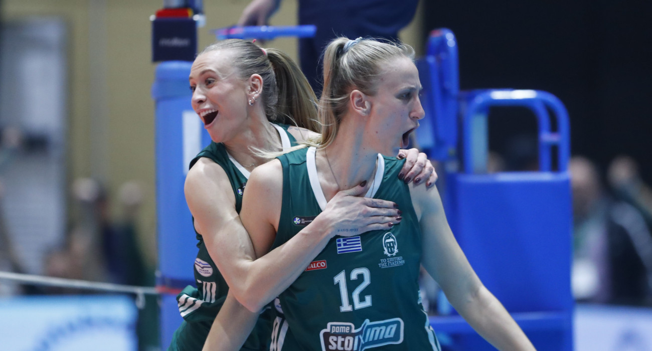 Μπένετ και Σάμανταν πανηγυρίζουν στον αγώνα του Παναθηναϊκού με τον Πανιώνιο Betsson / Πηγή: Eurokinissi