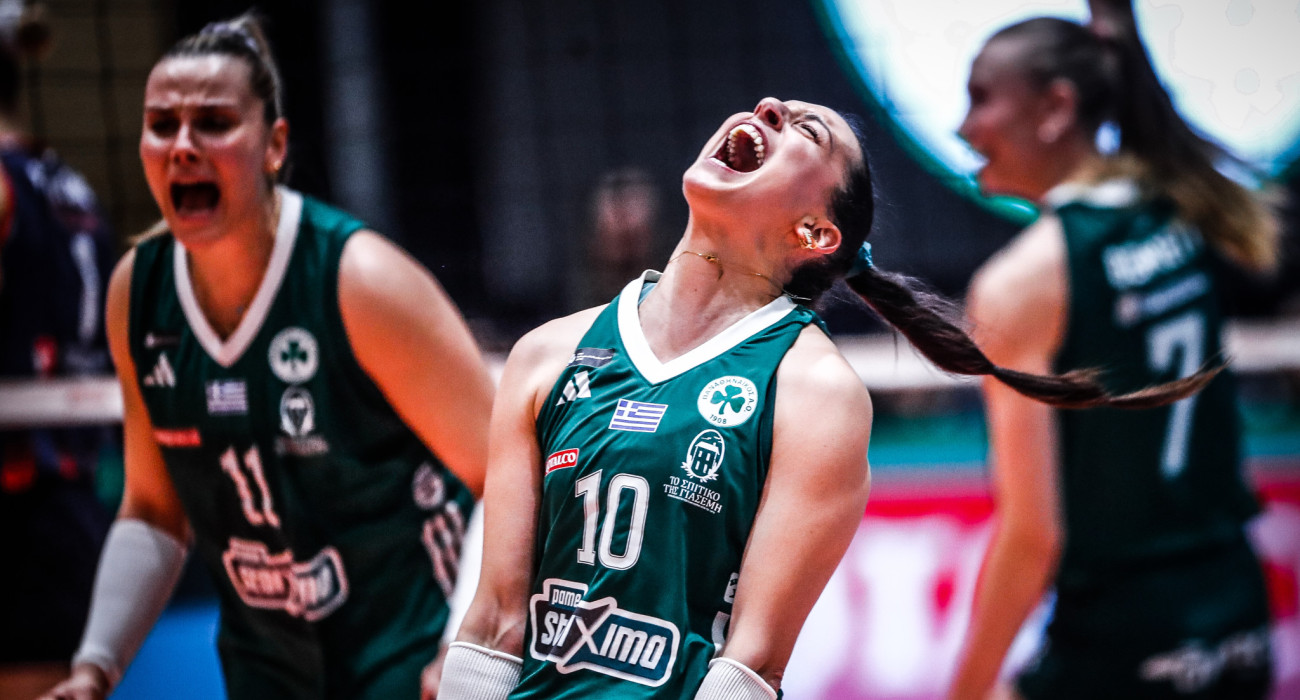 Η Μάρα Ράπτη του Παναθηναϊκού σε πανηγυρισμό / Πηγή: Eurokinissi