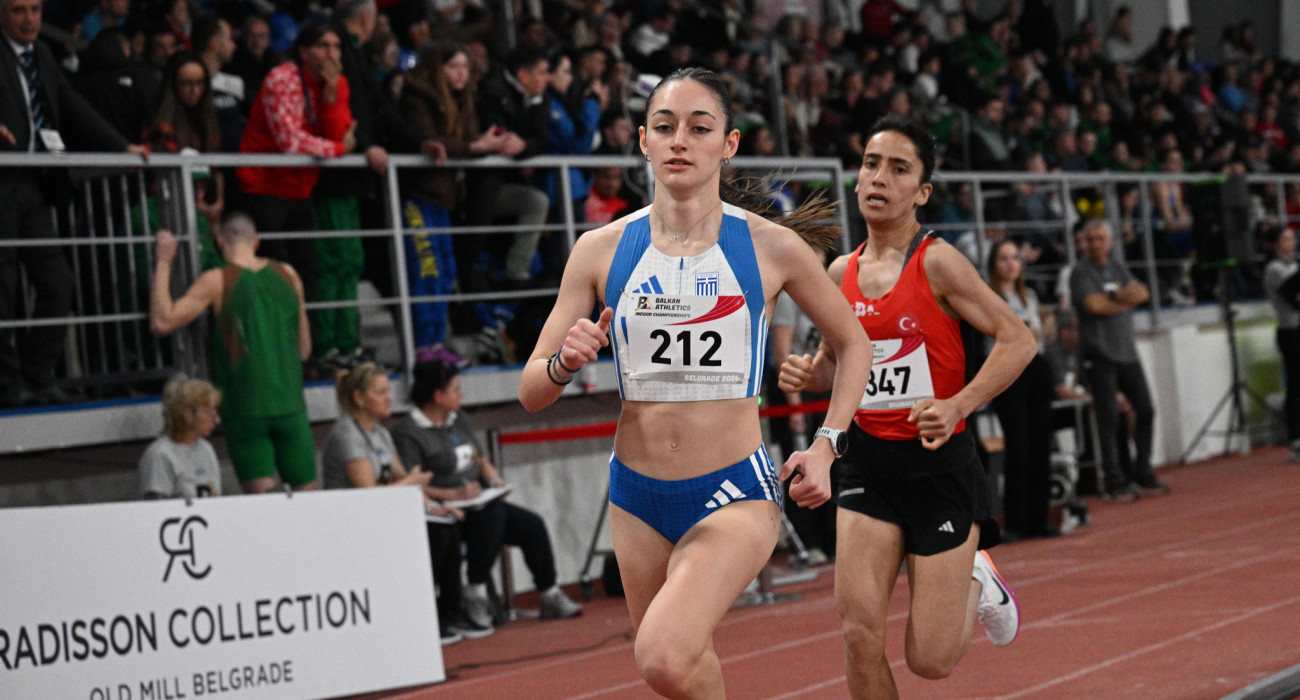 Η Ιουλιάννα Ρούσσου καθοδόν για το χρυσό στα 1500μ - Πηγή: Eurokinissi