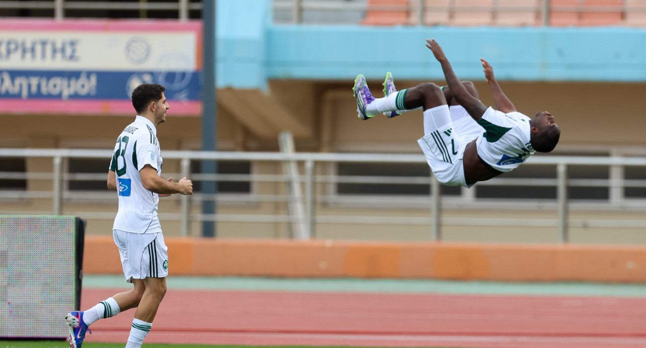Ο Τεττέη με γκολ και πανηγυρισμό αλά... Τζιμπρίλ Σισέ χάρισε την νίκη στον Παναθηναϊκό στην Κρήτη / Πηγή: Eurokinissi