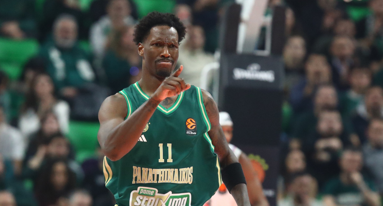 Ο Νάιτζελ Χέιζ-Ντέιβις στο ντεμπούτο του στην EuroLeague με τα «πράσινα» / Πηγή: Eurokinissi