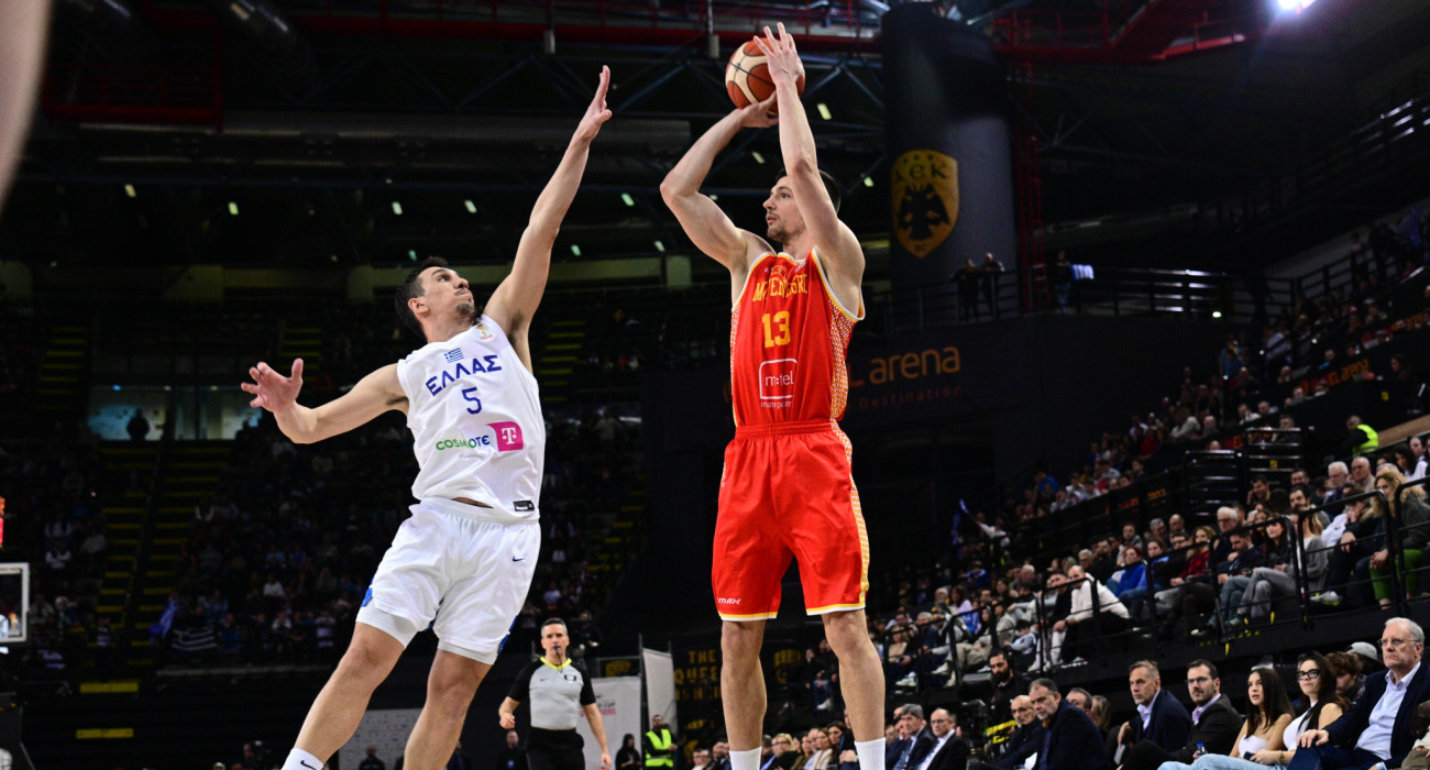 Στιγμιότυπο από την αναμέτρηση Ελλάδα - Μαυροβούνιο / Πηγή: Eurokinissi