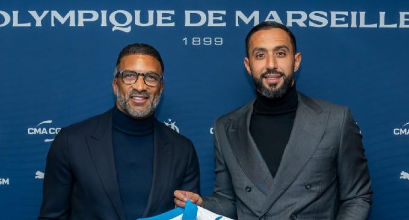 Ο Χαμπίμπ Μπεγιέ με τον Μεντί Μπενάτια / X (@OM_Officiel)
