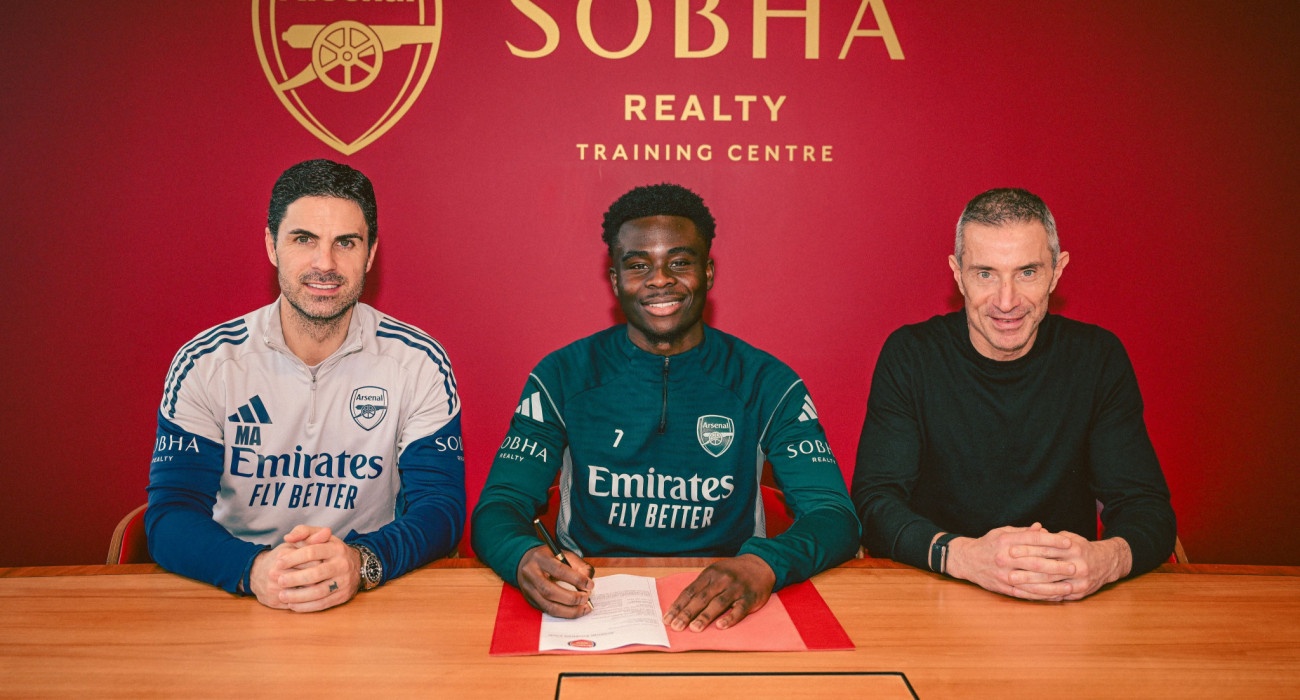 Ο Μπουκάγιο Σάκα ανανέωσε το συμβόλαιό του με την Άρσεναλ / Πηγή: arsenal.com