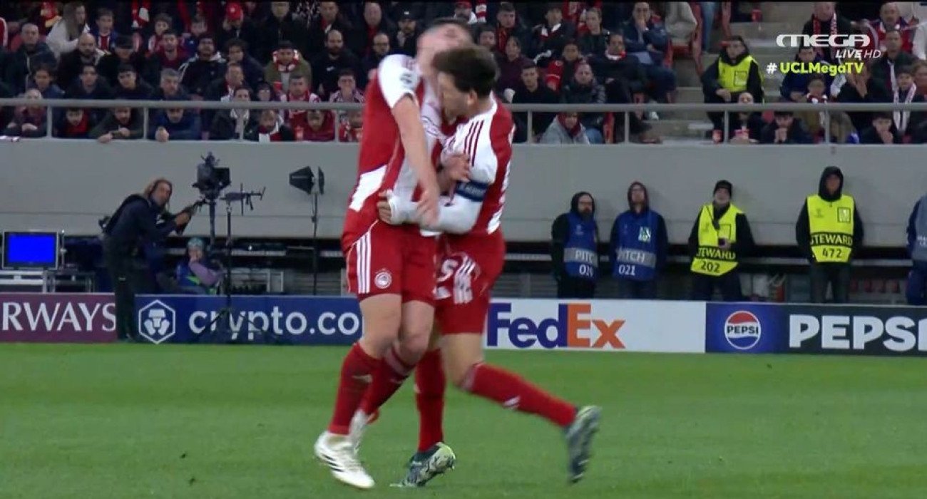 Η στιγμή της σύγκρουσης Ρέτσου - Πιρόλα / Πηγή: Glomex