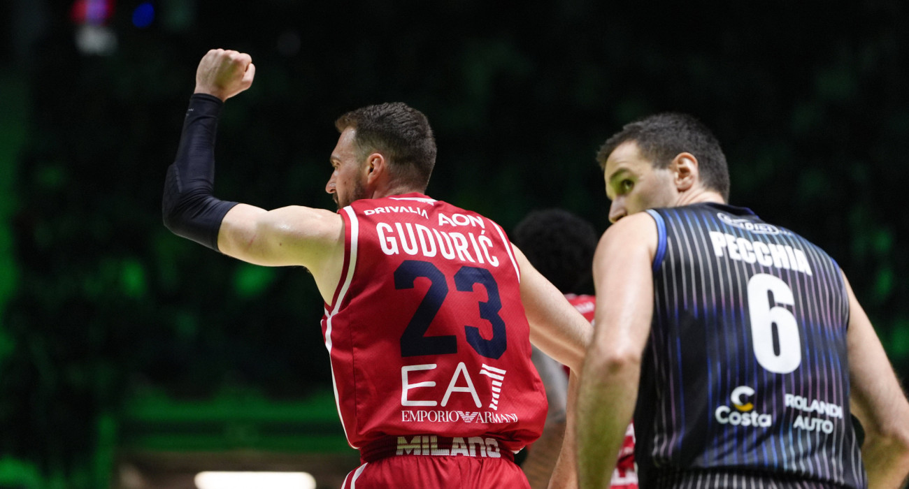 Ο Μάρκο Γκούντουριτς ήταν εκ των κορυφαίων παικτών της Αρμάνι στον τελικό Κυπέλλου με την Ντερτόνα/Πηγή: Imago