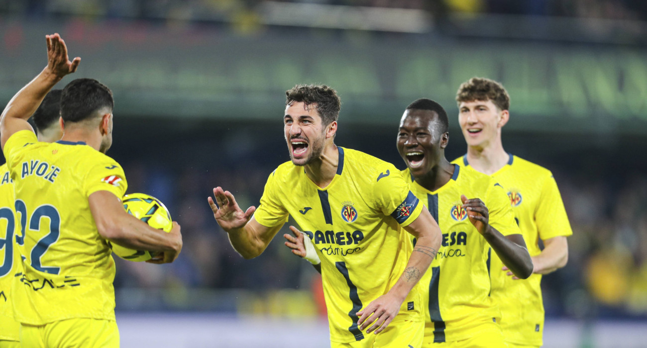 Ποδοσφαιριστές της Βιγιαρεάλ πανηγυρίζουν / Πηγή Imago