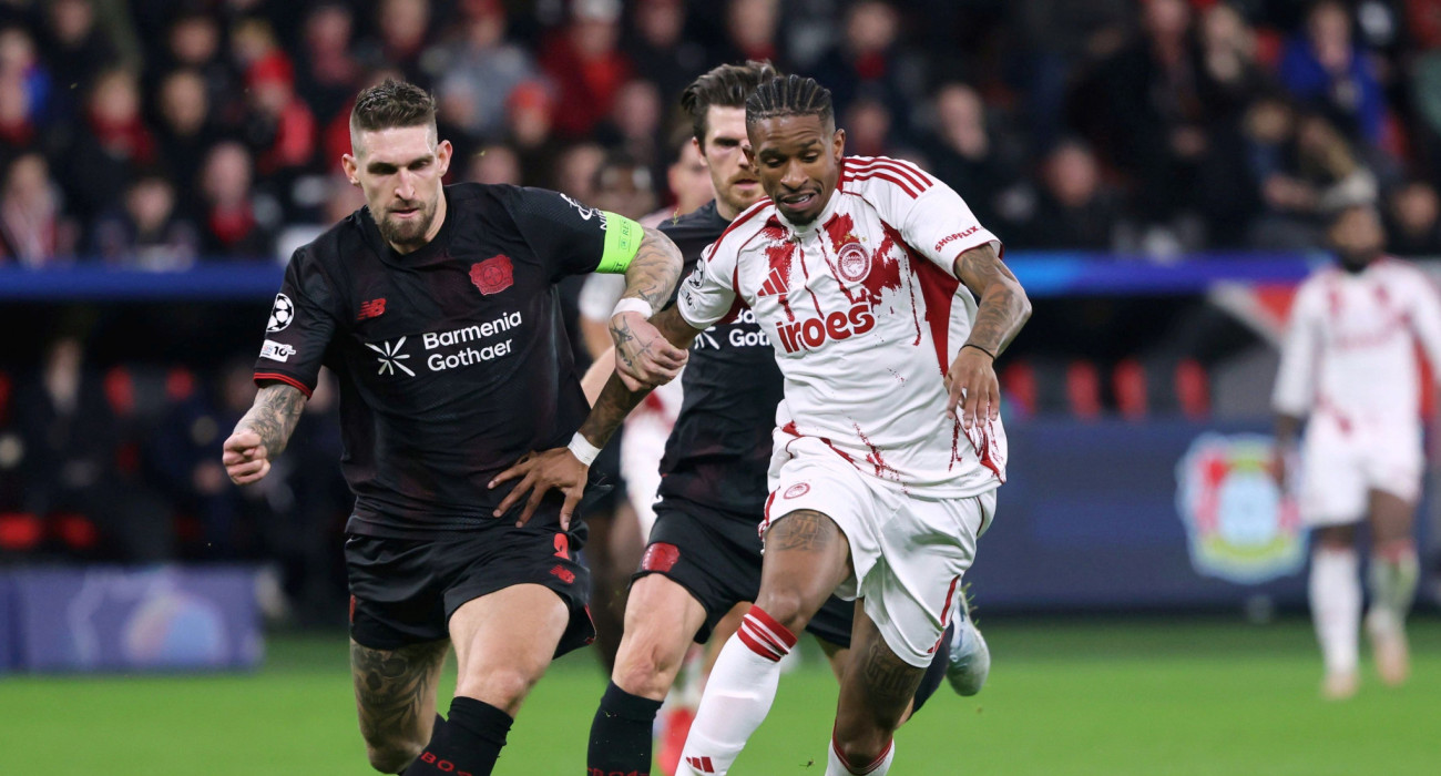 Στιγμιότυπο από το παιχνίδι Λεβερκούζεν - Ολυμπιακός / Πηγή: Intime