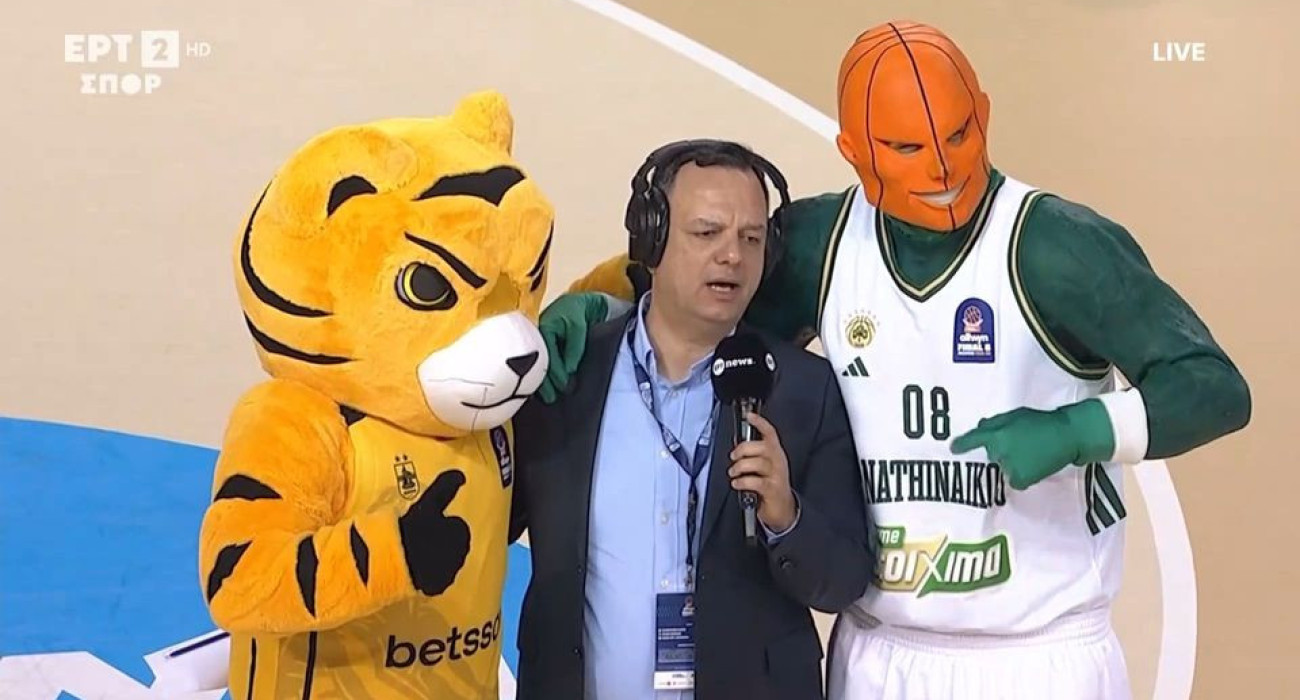 Ο Γ. Νάτου έκανε μετάφραση δηλώσεων με τη... συνοδεία των μασκότ/printscreen