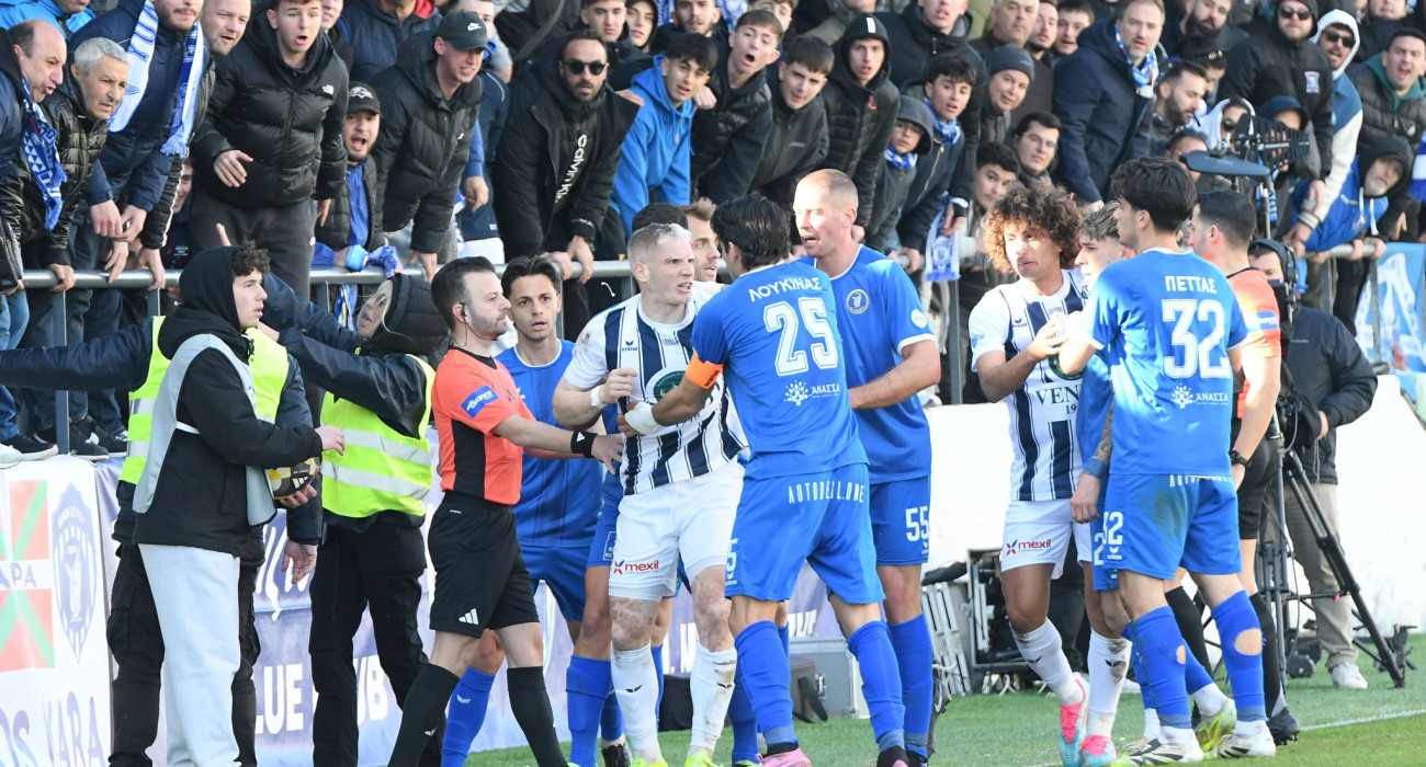 Ντέρμπι γεμάτο ένταση ήταν αυτό στο «Π. Μαγουλάς» μεταξύ της Νίκης Βόλου και του Ηρακλή / Πηγή: Intime