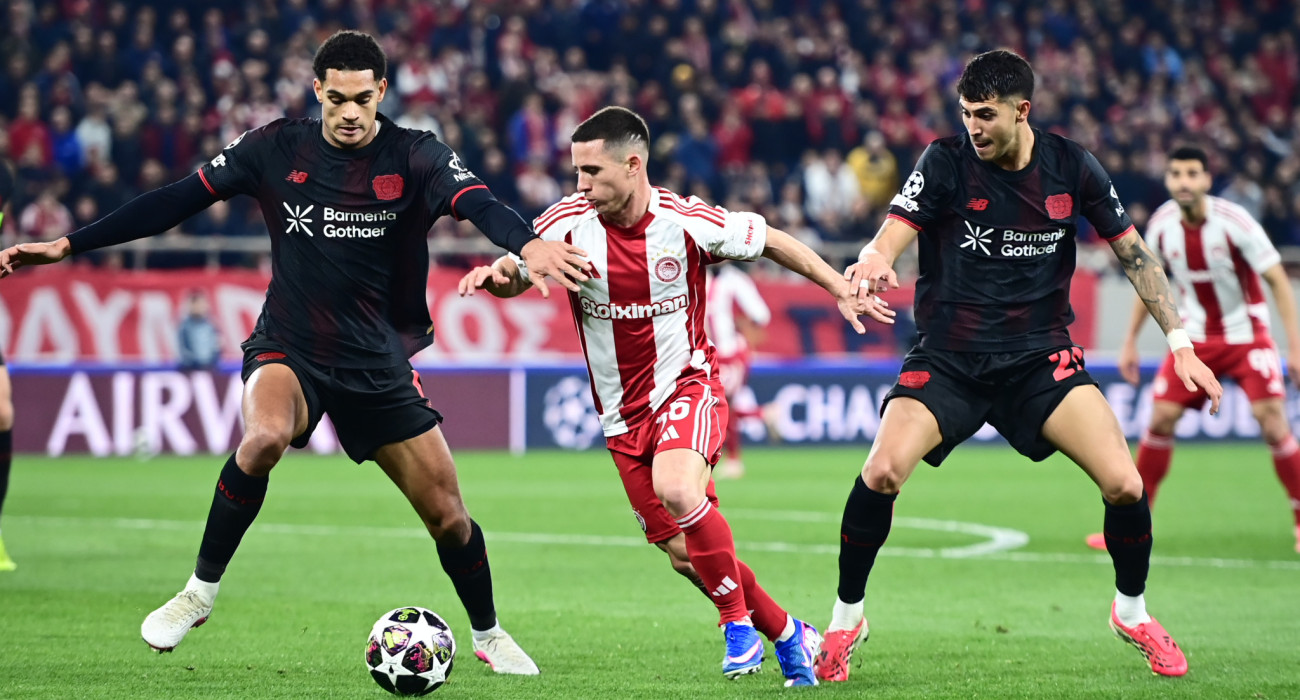 Φάση από τον αγώνα του Ολυμπιακού με τη Λεβερκούζεν / Πηγή: Eurokinissi