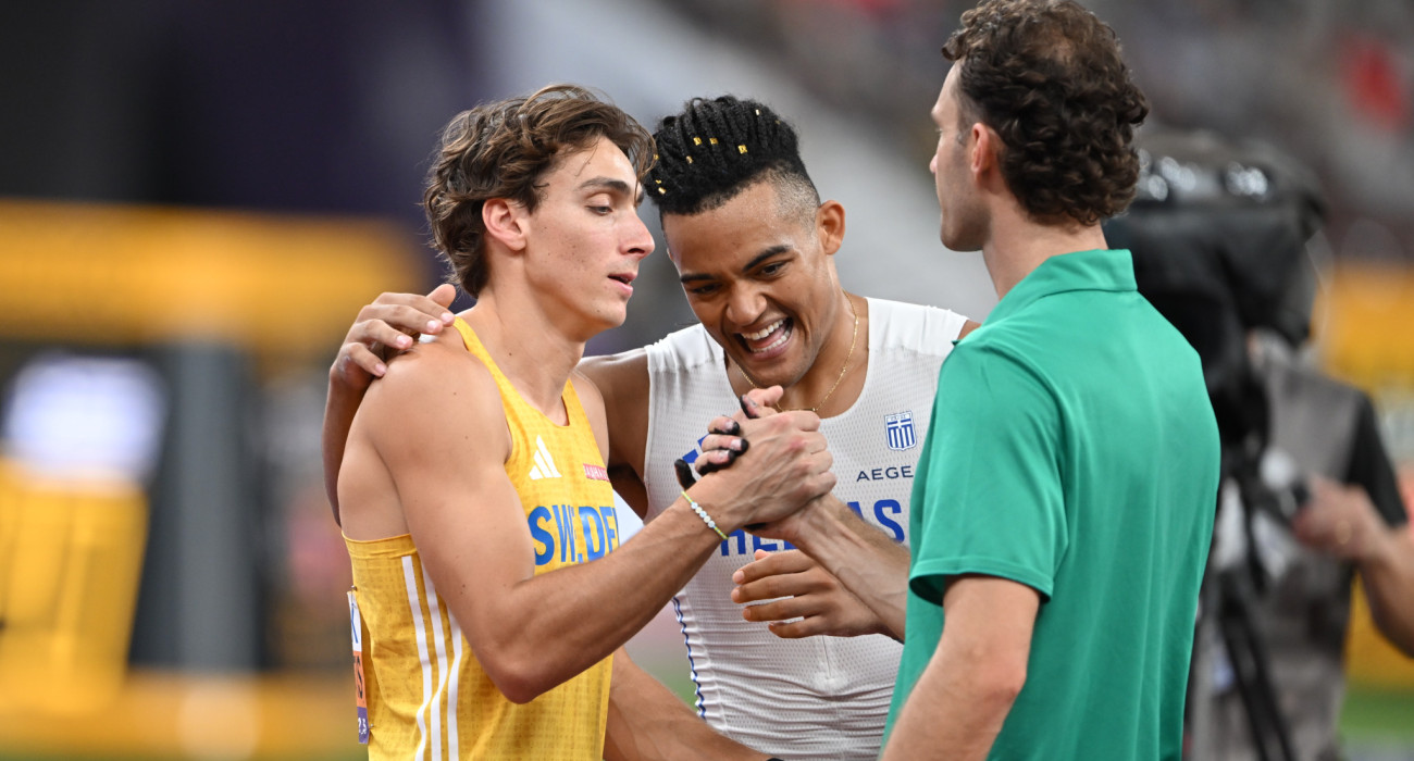 Ο Καραλής με τους Ντουπλάντις και Μάρσαλ / Πηγή: Eurokinissi