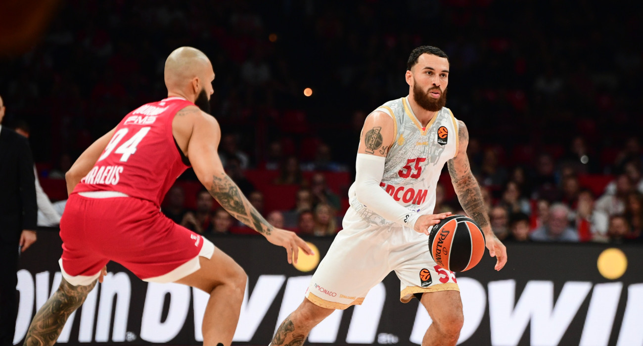 Στιγμιότυπο της αναμέτρησης Ολυμπιακός - Μονακό / Πηγή: Eurokinissi