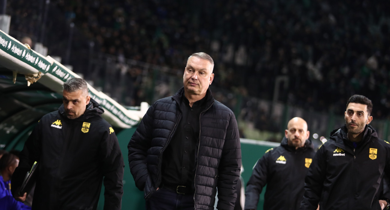 Ο Μιχάλης Γρηγορίου στο ματς του Άρη με τον Παναθηναϊκό στη Λεωφόρο / Πηγή: Eurokinissi