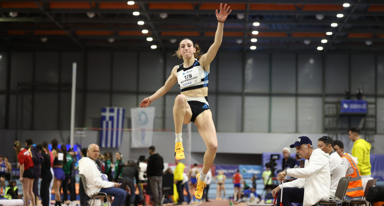 Η Έβελυν Μητροπούλου σε άλμα της στην Παιανία / Πηγή: Eurokinissi