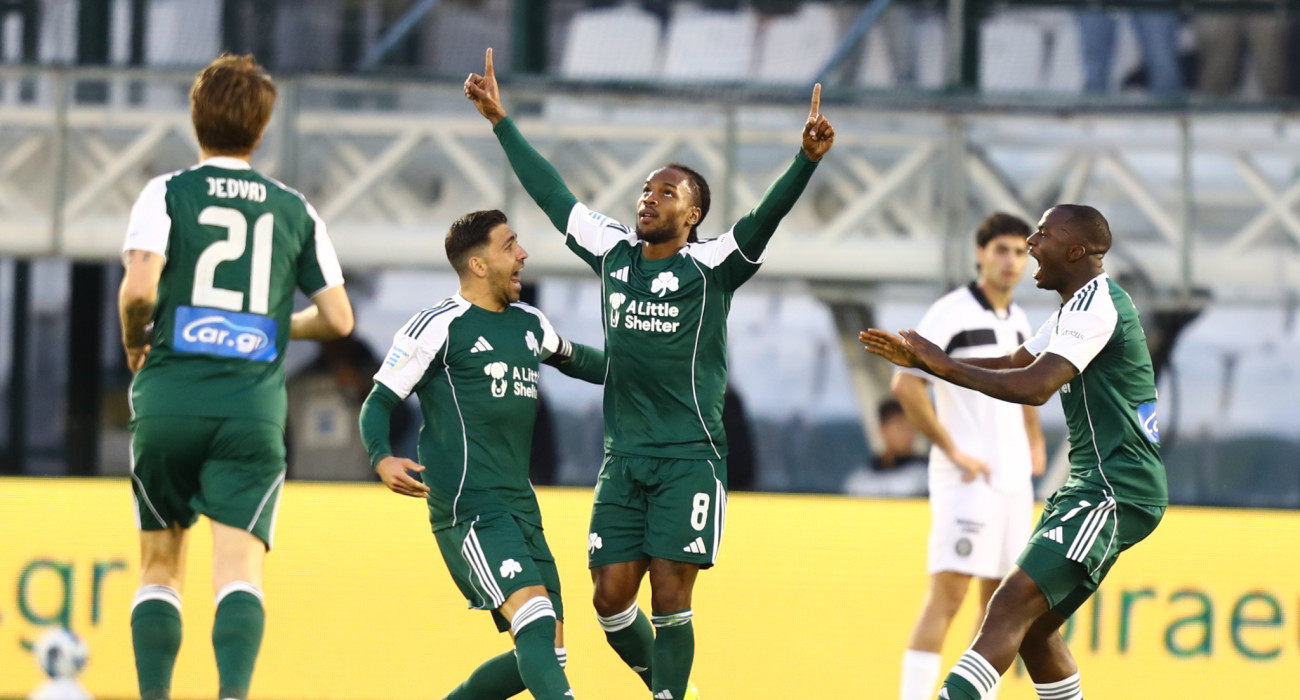 Ο Ρενάτο Σάντσες πανηγυρίζει το παρθενικό του γκολ με τη φανέλα του Παναθηναϊκού / Πηγή: Eurokinissi