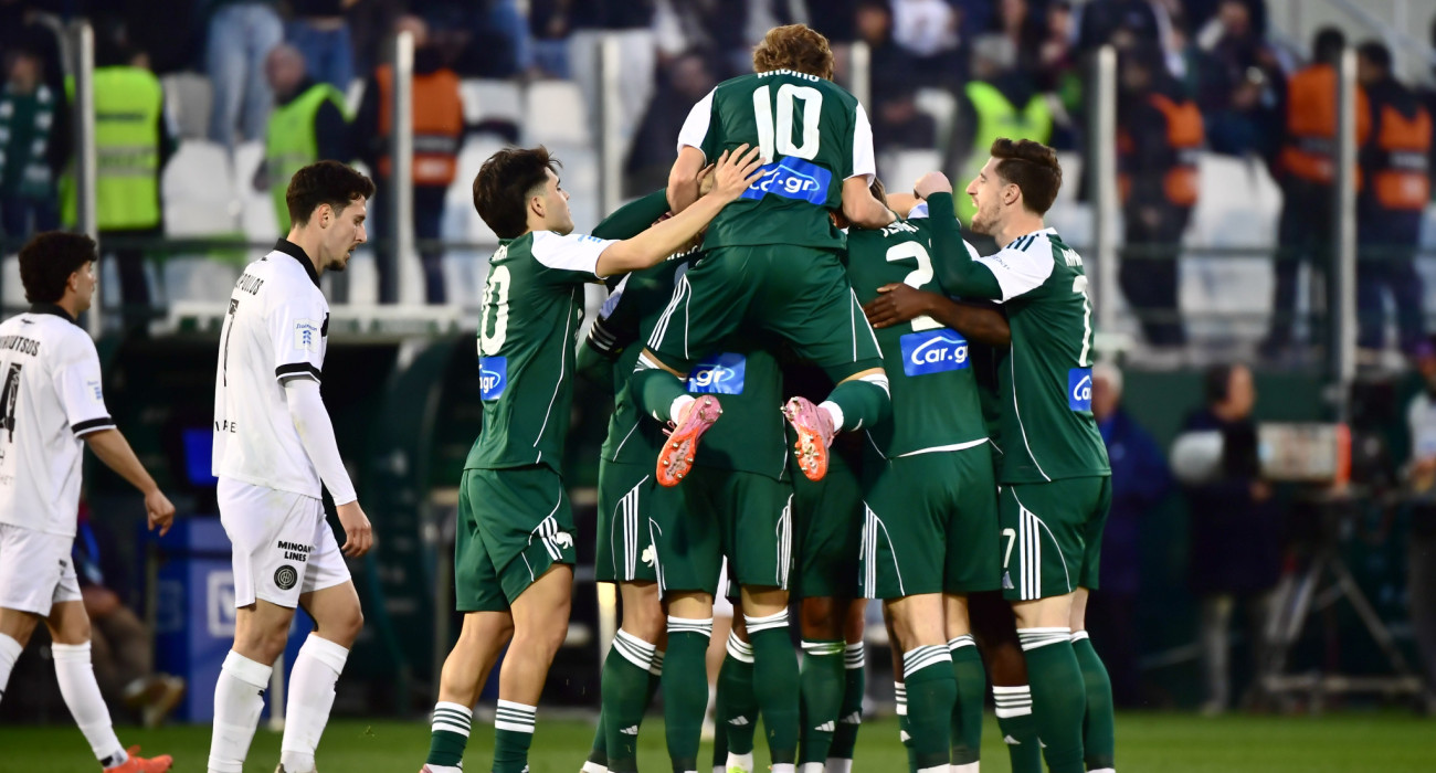 Ο Ρενάτο Σάντσες πανηγυρίζει το παρθενικό του γκολ με τη φανέλα του Παναθηναϊκού / Πηγή: Eurokinissi