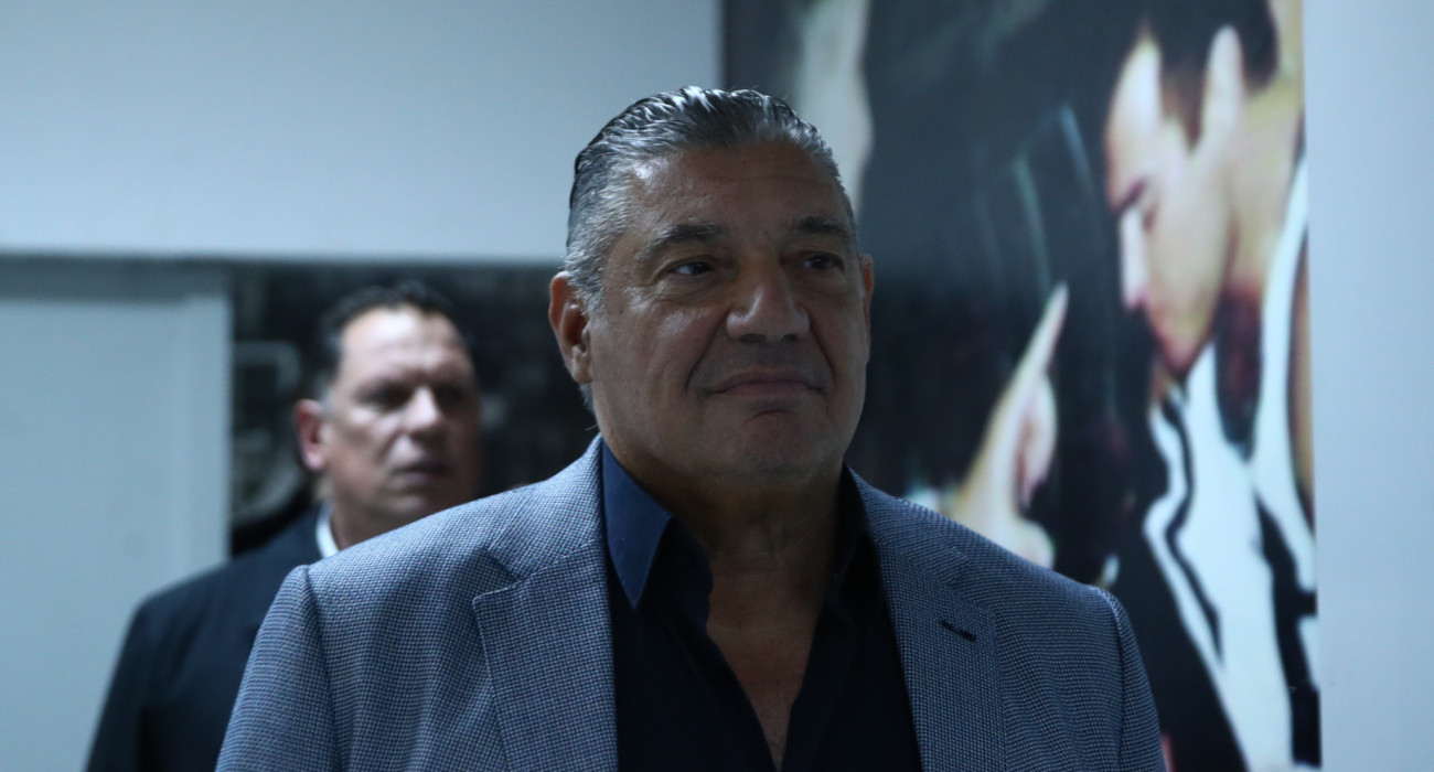 Ο Μίσκο Ραζνάτοβιτς στην PAOK Sports Arena για την παρουσίαση του Αντρέα Τρινκιέρι / Πηγή: Eurokinissi