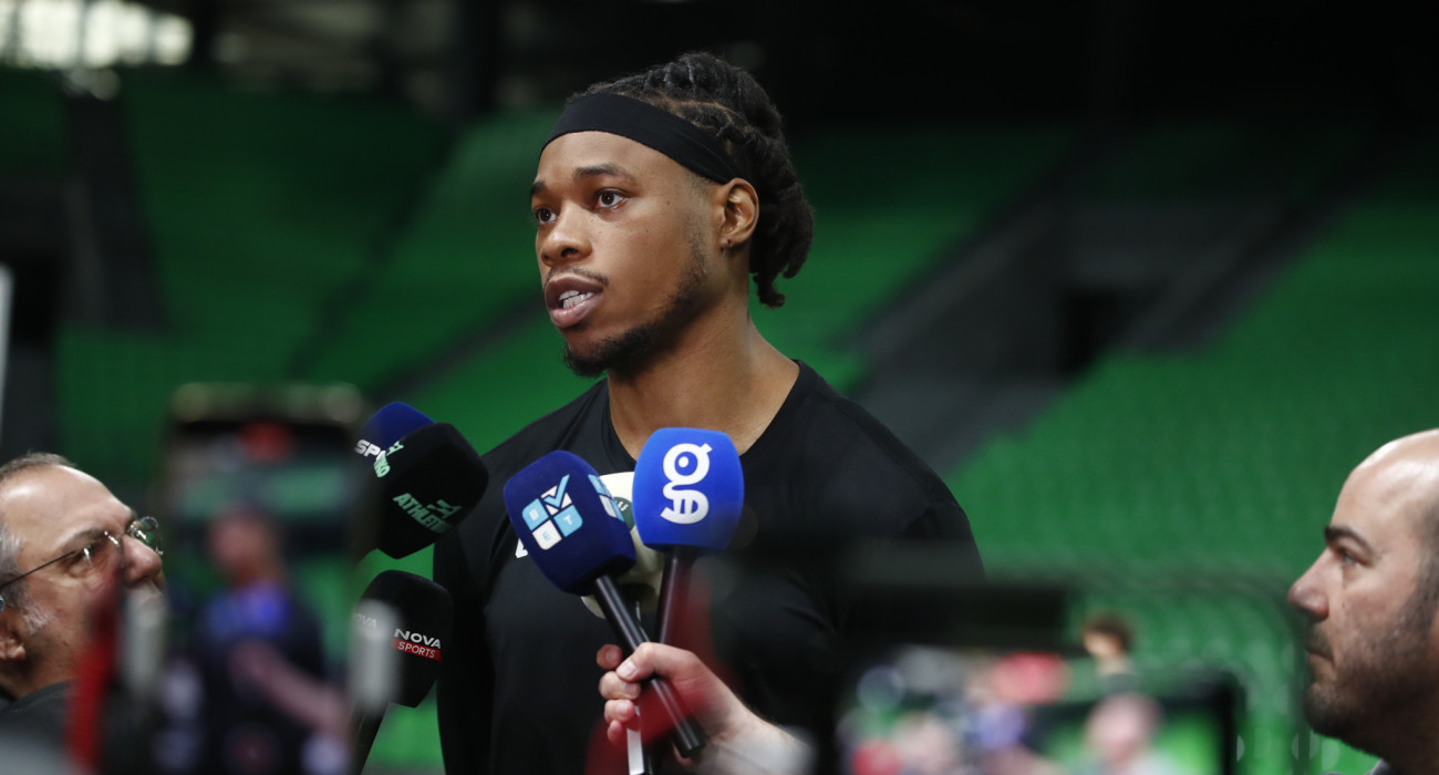 Οι δηλώσεις του Ρισόν Χολμς στη media day του Παναθηναϊκού / Πηγή: Eurokinissi