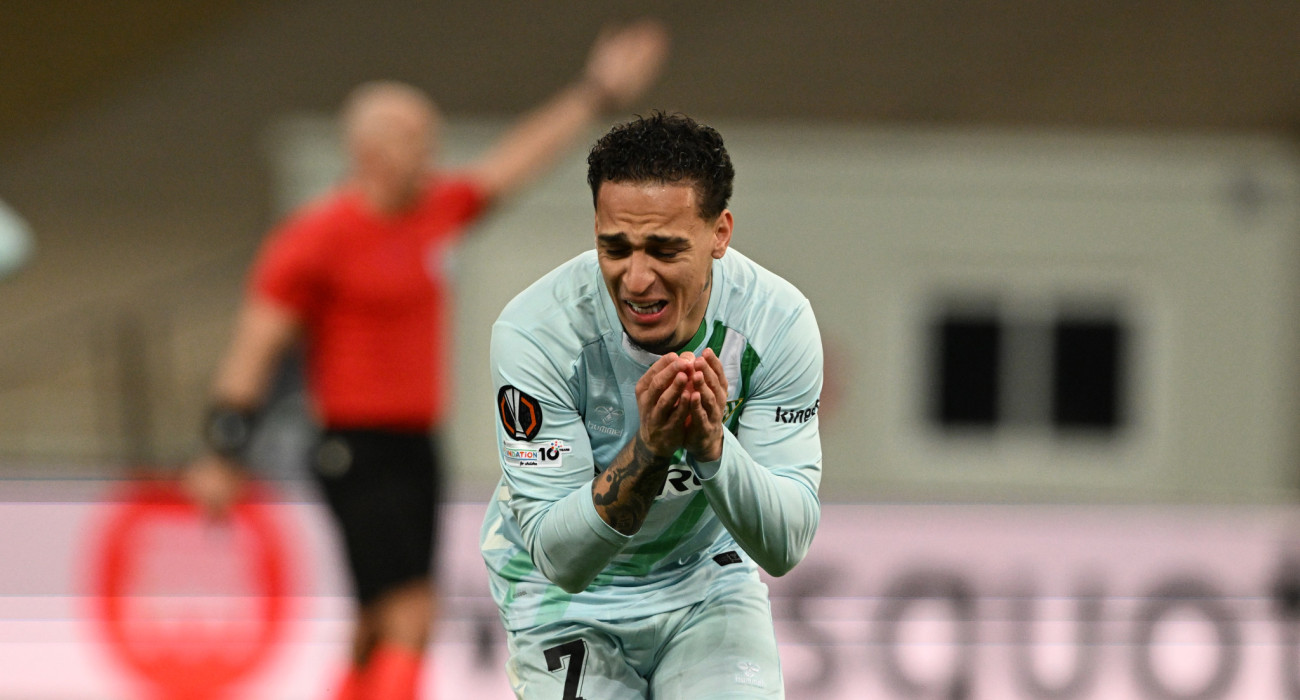 Αποητευμένος ο Άντονι μετά την ήττα της Μπέτις από τον Παναθηναϊκό / Πηγή: Eurokinissi