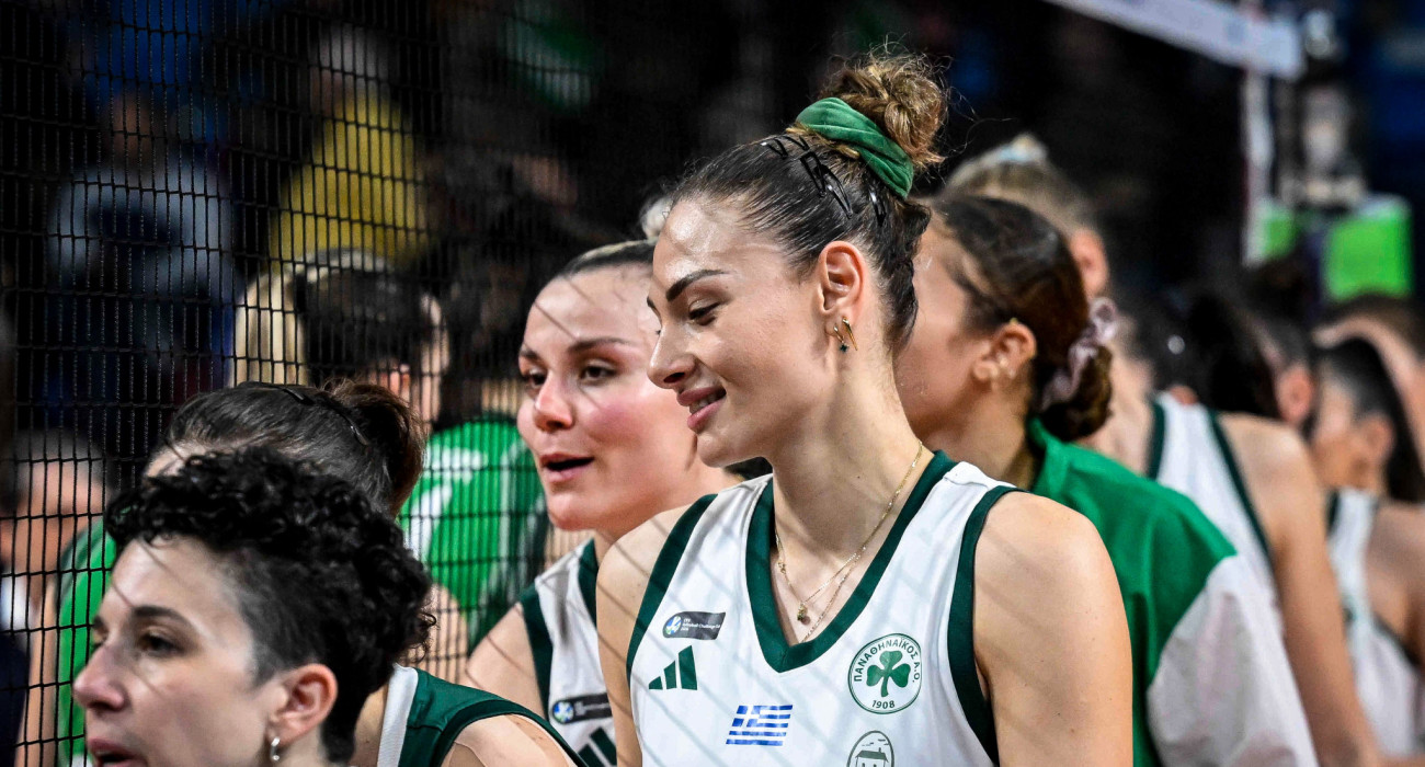 Η Ειρήνη Χατζηευστρατιάδου μετά τον τελικό του Παναθηναϊκού με τη Βαλεφόλια, για το CEV Challenge Cup / Πηγή: Eurokinissi