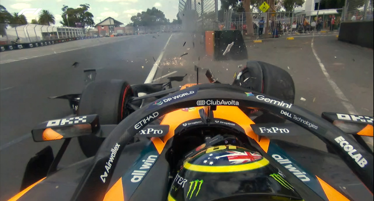 Στιγμιότυπο από την σύγκρουση του Πιάστρι/ Πηγή:F1