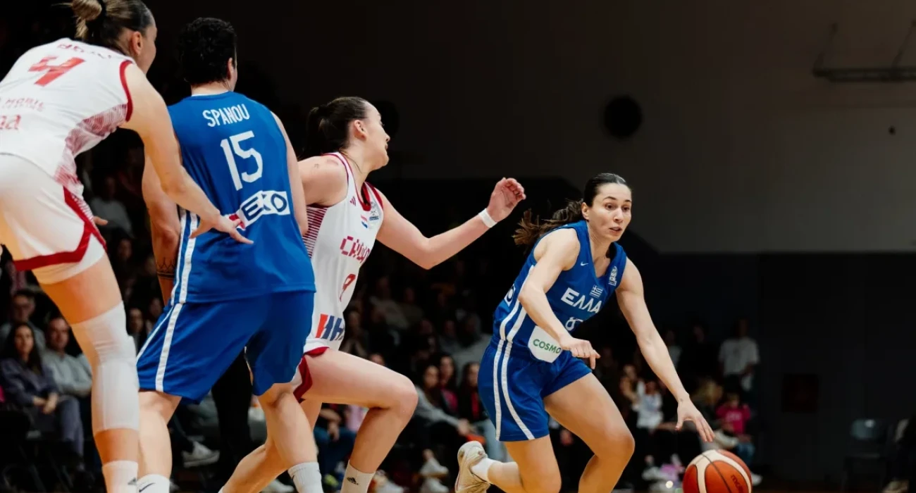 Στιγμιότυπο της αναμέτρησης Κροατία - Ελλάδα / Πηγή: FIBA